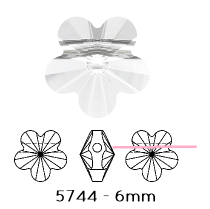 Buy Swarovski 5744 mini flower bead crystal - 6mm (2)