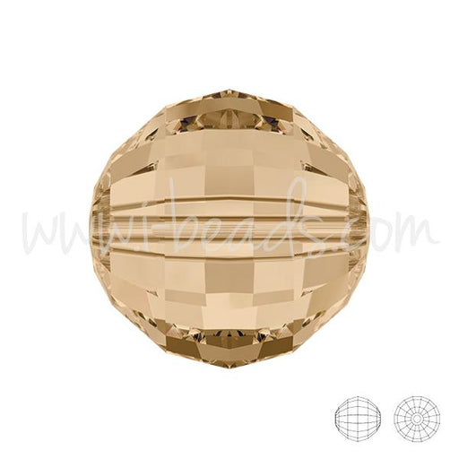 5005 Swarovski chessboard bead crystal golden shadow 12mm (1)