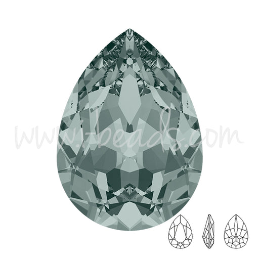 Buy Swarovski 4320 pear fancy stone black diamond 18x13mm (1)