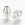 Beads wholesaler  - Beads, metal nickel free, color Silver 9x8mm hole: 2mm (2)
