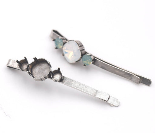 Buy Hair pin setting for 1088 ss29 and 4470 - 12mm - size 66mm antique silver (1)
