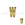 Beads wholesaler  - Letter bead W gold plated 7x6mm (1)
