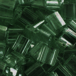Cc146 - Miyuki tila beads transparent green 5mm (25)