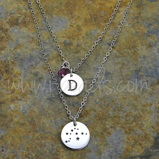 Sterling Silver zodiac constellation charm Pisces (1)