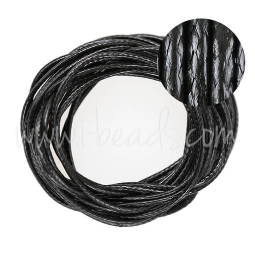 Snake cord black 1mm (5m)