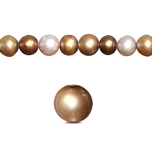 Buy Freshwater pearls potato round shape topaz mix 5mm (1)