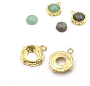 Pendant brass unplated for round cabochon10mm (1)