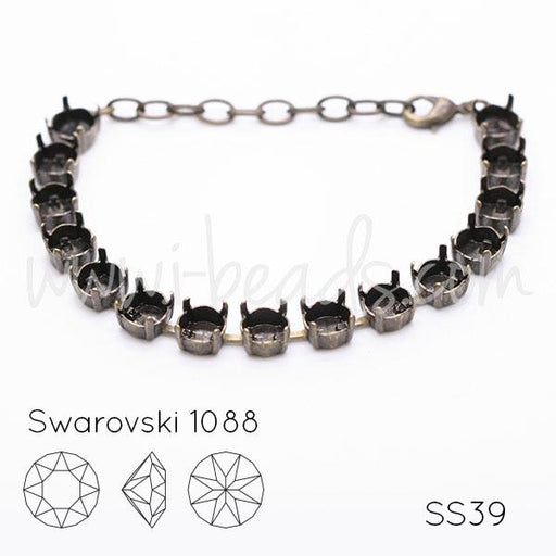 Bracelet setting for 15 Swarovski 1088 SS39 brass (1)