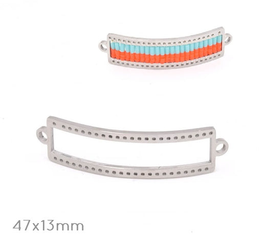 Buy Centerline LINK Colour rhodium 47x13mm 5 rows to enable embellishment with toho beads (1)