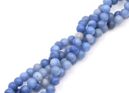 Aventurine Blue round beads 8mm - 1 strand appx 47 beads 38cm (1 strand)