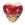 Beads wholesaler  - Murano bead heart pink and gold 20mm (1)