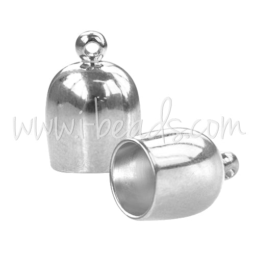 Bullet End Cap Silver Plated 8mm (1)