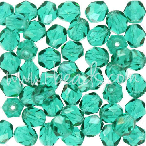 Buy Czech fire-polished beads emerald 6mm (50)