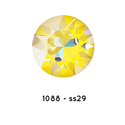 Swarovski 1088 XIRIUS chaton Crystal Sunshine DELITE - SS29-6mm (6)