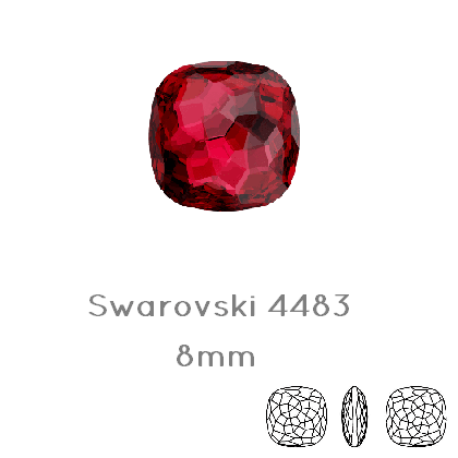 Buy 4483 Swarovski Fantasy Cushion Fancy Stone SCARLET - 8mm (1)