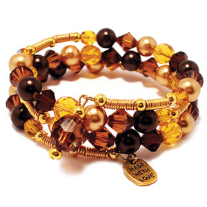 Beadalon gold colour memory wire bracelet