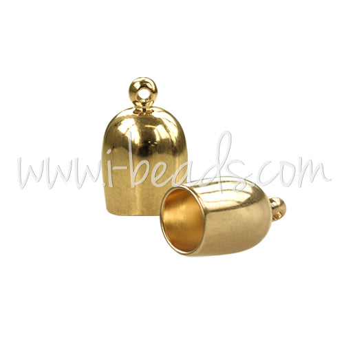 Bullet End Cap Gold Plated 4mm (2)