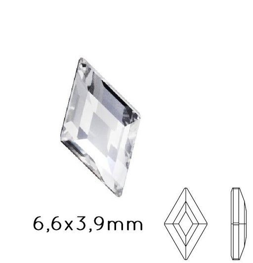 Buy 2773 Swarovski flat back Diamand Shape rhinestones crystal 6.6x3.9mm (5)