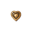 Buy Triple heart bead metal antique gold plated 8mm (1)