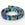 Beads wholesaler  - Flat cotton cord ethnic multi blue 10mm (1m)