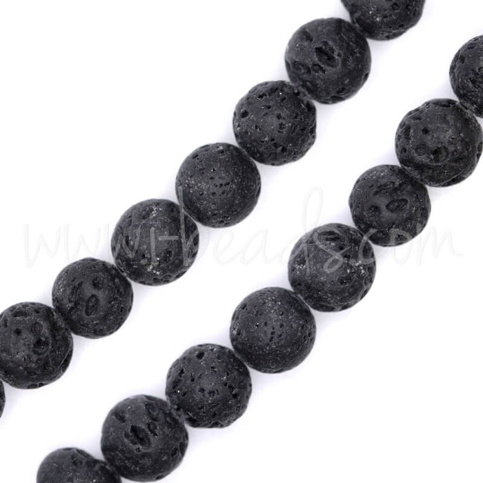 Lava stone round beads 8mm (1)