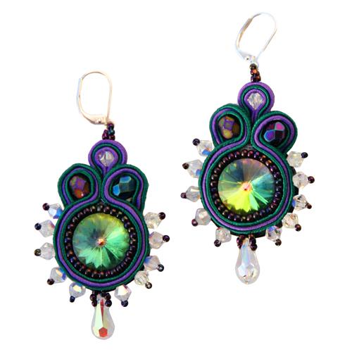 DIY Peacock Soutache Earrings