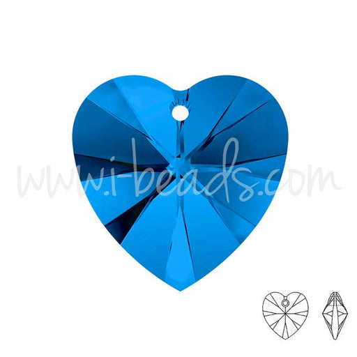 swarovski heart pendant sapphire 10mm (2)