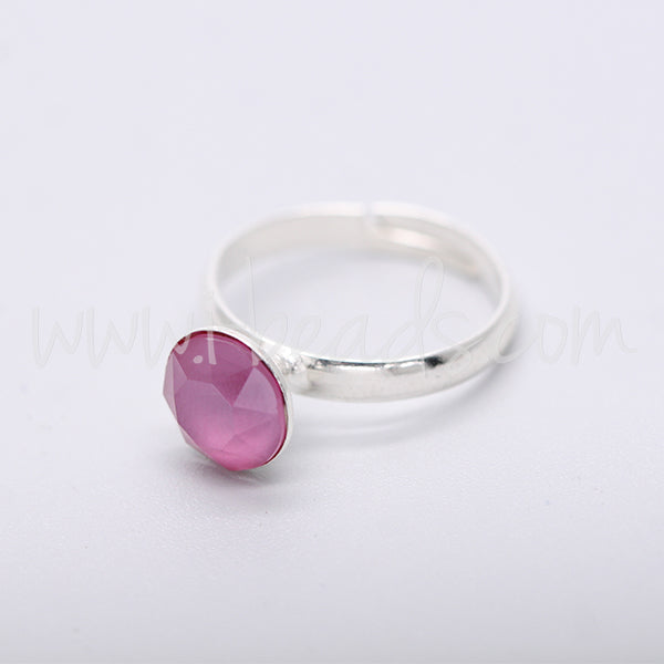 Adjustable ring cupped setting for Swarovski 1088 SS39 silver plated (1)