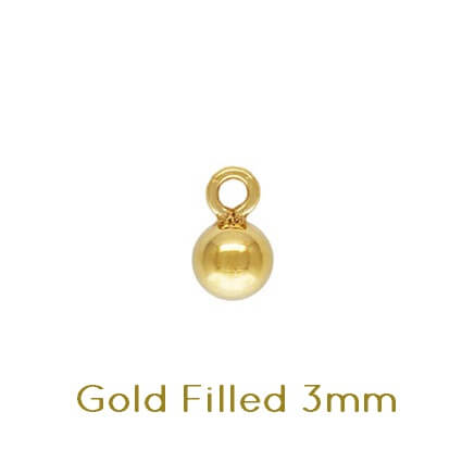 Ball Drop End Gold Filled 3mm (x1)