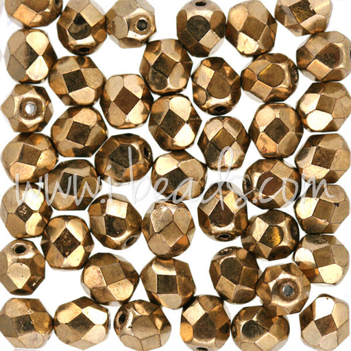 Buy Perles facettes de bohème bronze 6mm (50)