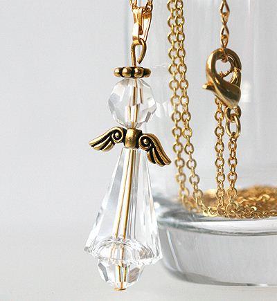 DIY Crystal angel pendant kit