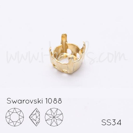 Buy Sew on setting for Swarovski 1088 SS34 gold plated (4)