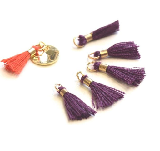 mini tassel with ring purle 15mm (5)