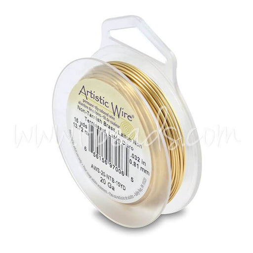 Artistic wire 20 gauge non tarnished brass, 13.7m (1)