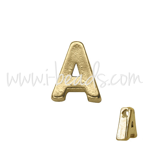 Letter bead A gold plated 7x6mm (1)
