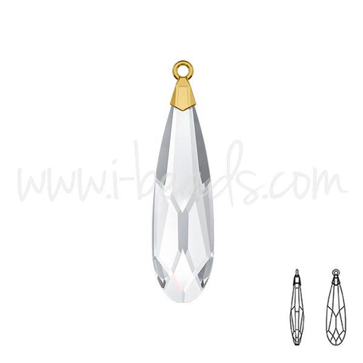 Buy Swarovski 6533 raindrop pendant crystal gold 23mm (1)