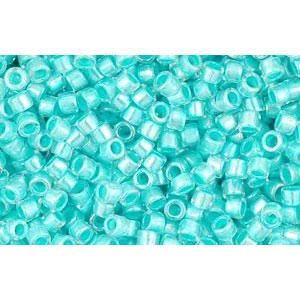 Buy cc793 - Toho Treasure beads 11/0 rainbow crystal/pale turquoise lined (5g)