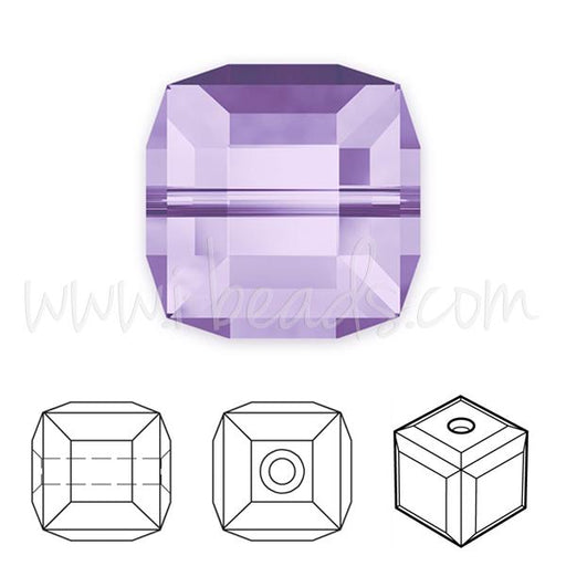 Buy 5601 Swarovski cube beads tanzanite 4mm (6)