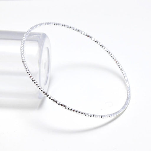 Buy Sterling silver 925 bangle bracelet sparkle 1x65mm (1)