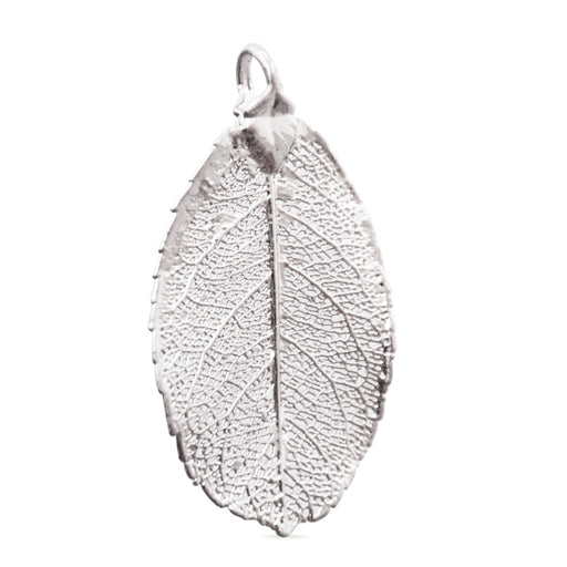 Buy Pendentif véritable feuille de rose galvanisée argent 925 50mm (1)