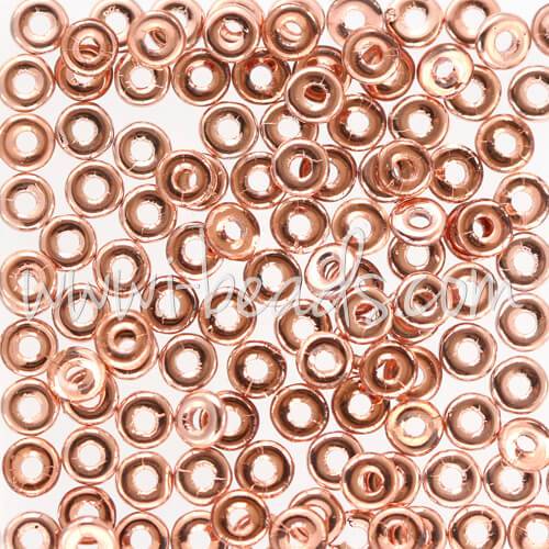 O beads 1x3.8mm rosaline capri gold (5g)