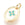 Beads wholesaler  - Charm pendant golden brass and white enamel whith green cross 9mm + ring (1)