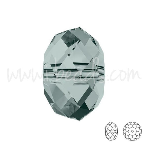 5040 Swarovski briolette beads black diamond 6mm (10)