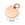 Beads wholesaler  - Stainless Steel Pendant charm, flat Round tag with ring, Rose Gold, 10mm (1)