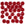 Beads Retail sales Honeycomb beads 6mm ruby transparent (30)