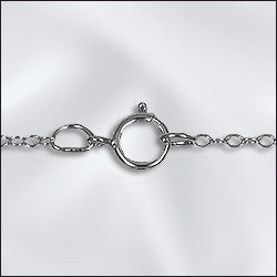 Buy Sterling silver extra thin rolo cut necklace chain(1.3mm) 45cm (1)