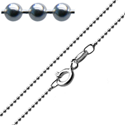 Sterling silver ball chain necklace 45cm (1)