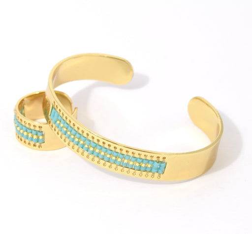 Buy Adjustable bangle colour gold plated 60 mm diameter for seedbead sewing TOHO or Miyuki