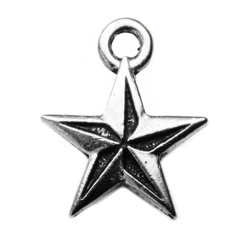 Buy Nautical star charm metal antique silver plated 18mm (1)