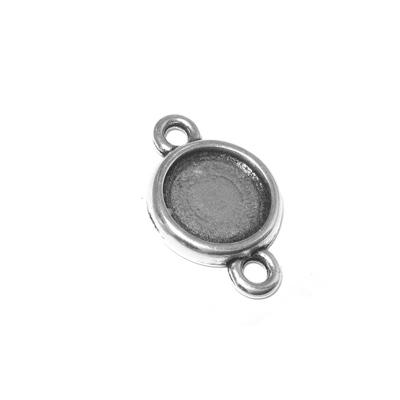 Buy Round setting with 2 rings silver plated 16mm (1)